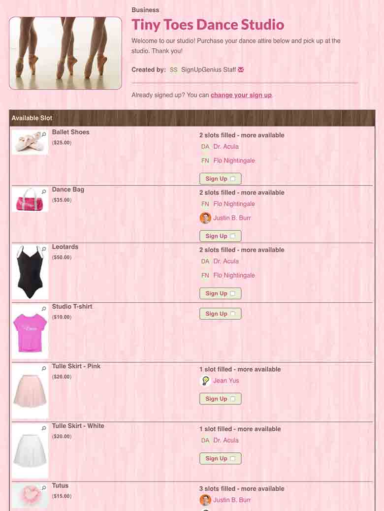 Sell Dance Studio Products